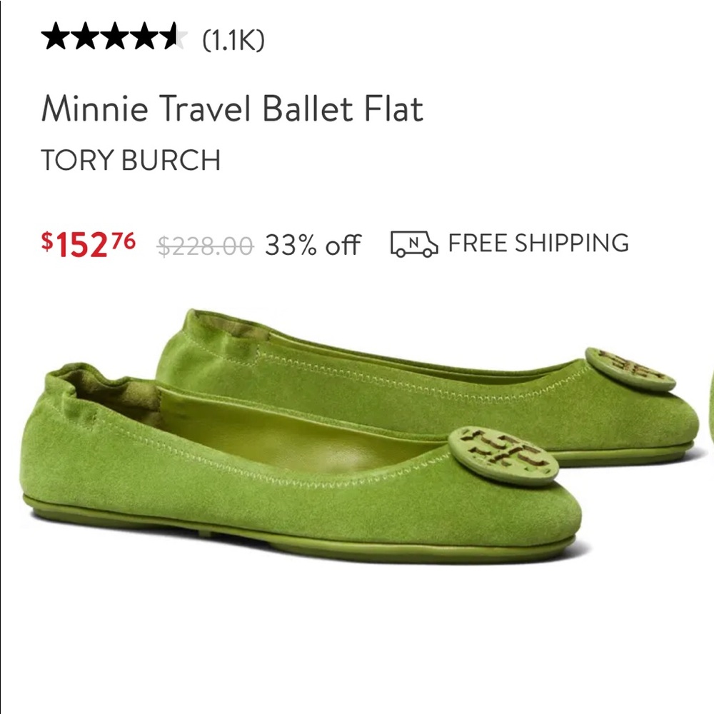 BNIB Tory Burch Minnie Travel Ballet Flat